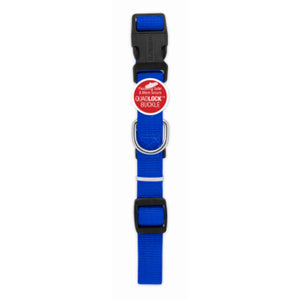 Pet Expert 31869TV Nylon Dog Collar with Quadlock™ Buckle, Blue, 3/8" x 8-12"