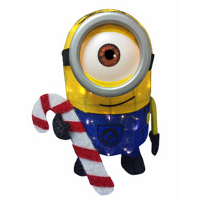 Kurt Adler® ZTVDE9167 Tinsel Minion with 50 Warm White LED Lights, 28"