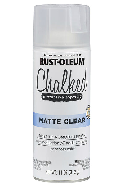 Rust-Oleum® 302599 Chalked Protective Top Coat Spray Paint, Matte Clear, 12 Oz