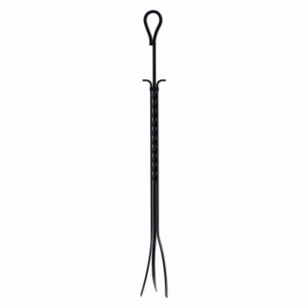 Panacea 15513 Twisted Steel Fireplace Tongs, Black, 37"