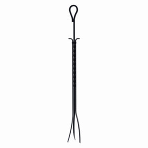 Panacea 15513 Twisted Steel Fireplace Tongs, Black, 37"