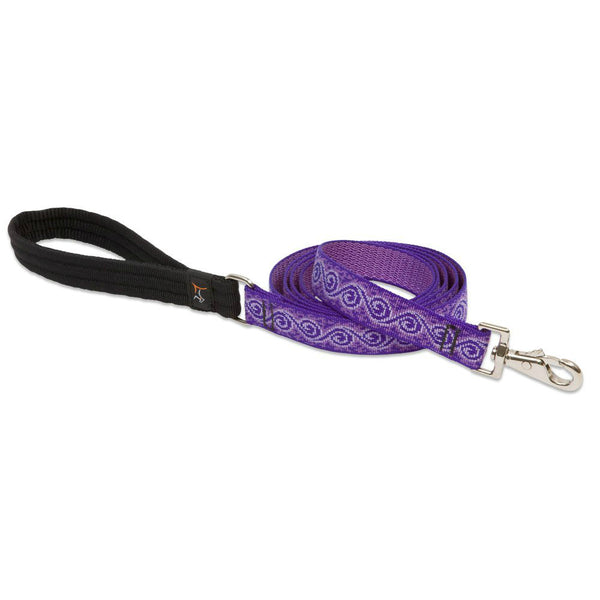 Lupine 96959 Originals Padded Handle Large Dog Leash, Jelly Roll, 1" x 6'