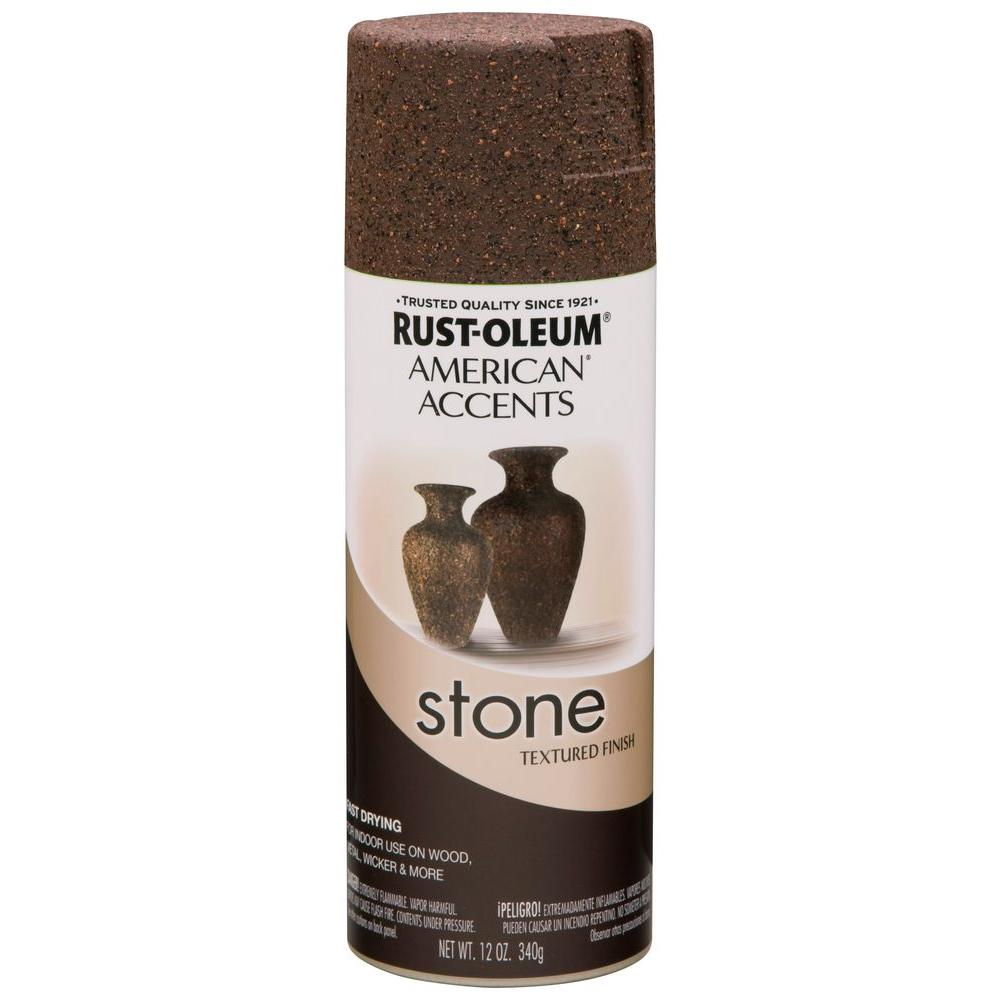 Rust-Oleum® 238324 American Accents® Stone Aerosol Paint, Mineral Brown, 12 Oz