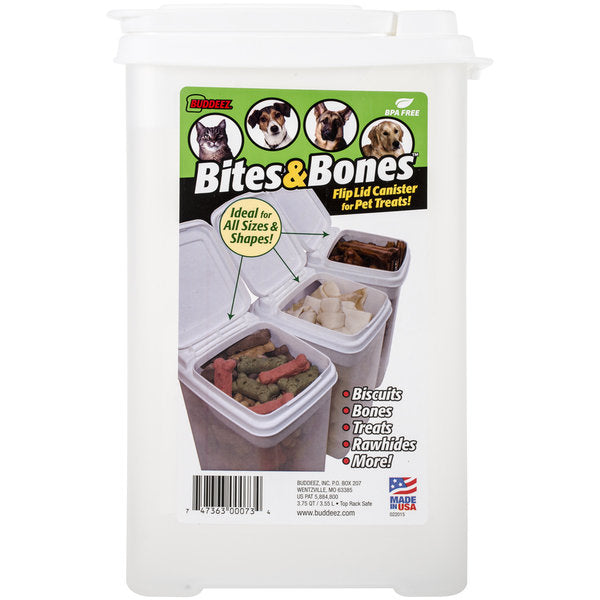 Buddeez® 00073 Bites & Bones Treat Canister, BPA Free