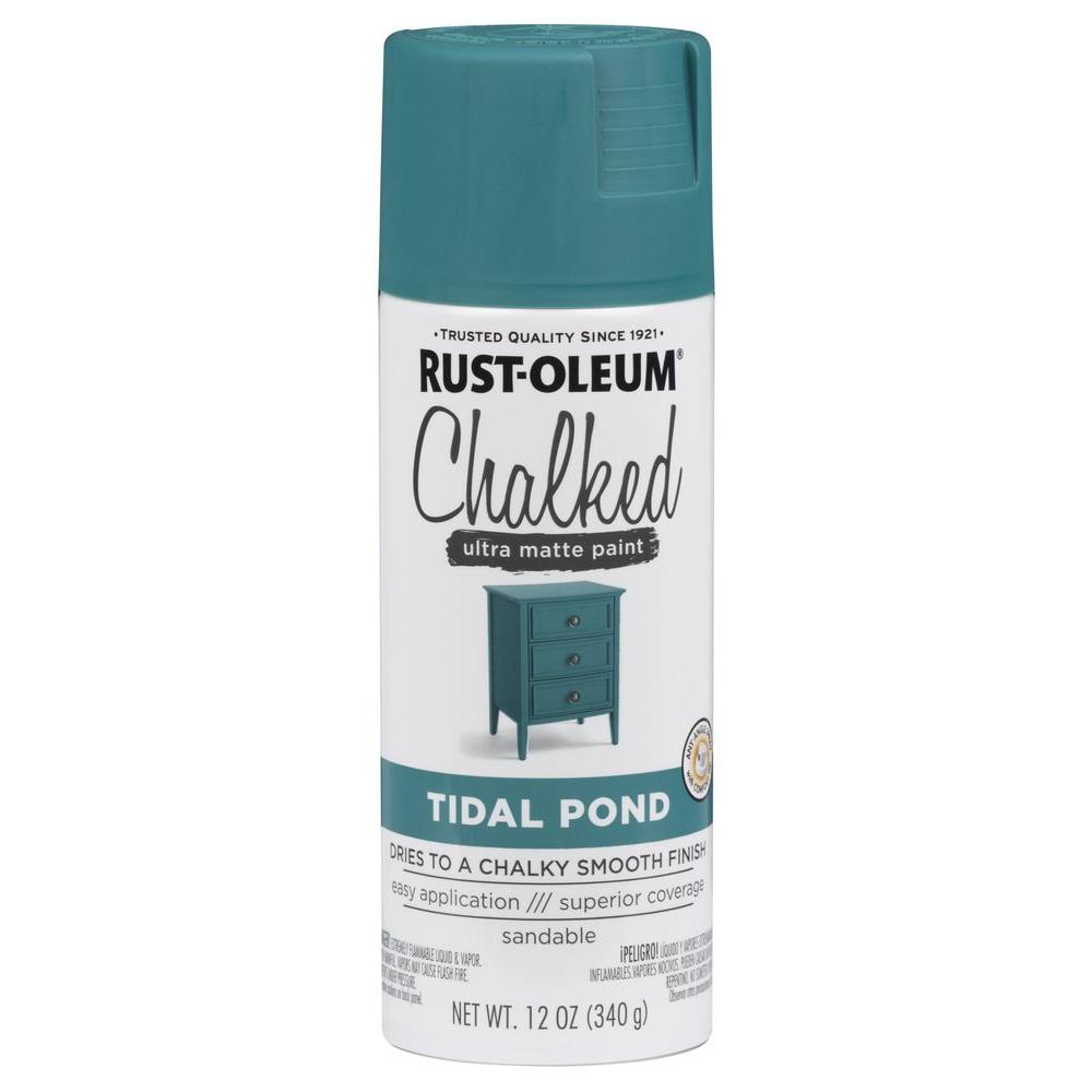 Rust-Oleum® 302597 Chalked Ultra Matte Spray Paint, Tidal Pond, 12 Oz
