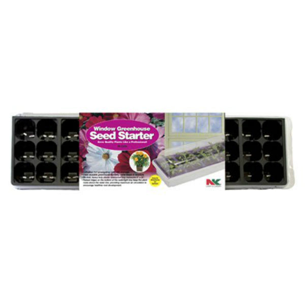 NK® P35H Window Greenhouse Seed Starter with Clear Dome, 5.5" x 22", 36 Cells