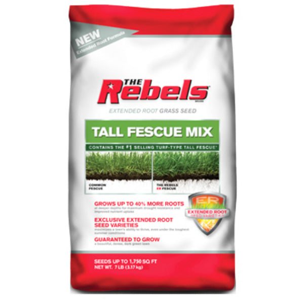 The Rebels® 100526885 Tall Fescue Mix Extended Root Grass Seed, 7 Lb
