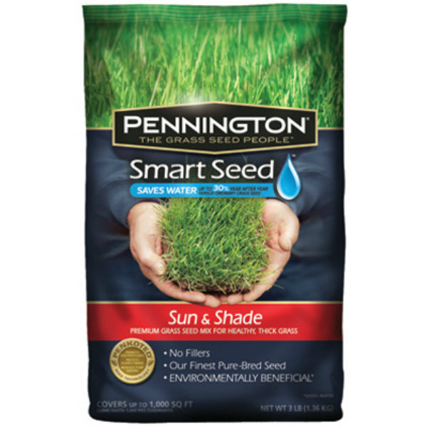 Pennington® 100526659 Smart Seed® Sun & Shade North Premium Grass Seed, 3 Lb
