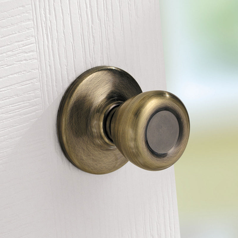 Kwikset® 92001-512 Security Tylo Passage/Hall/Closet Knob, Antique Brass