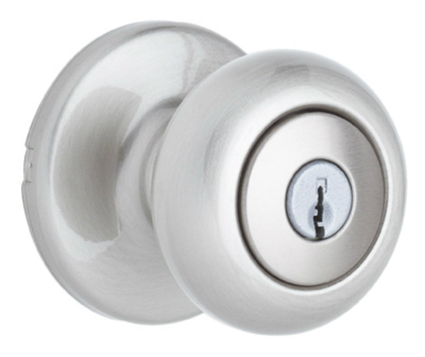 Kwikset 94002-821 Security Cove Entry Lockset, Satin Nickel