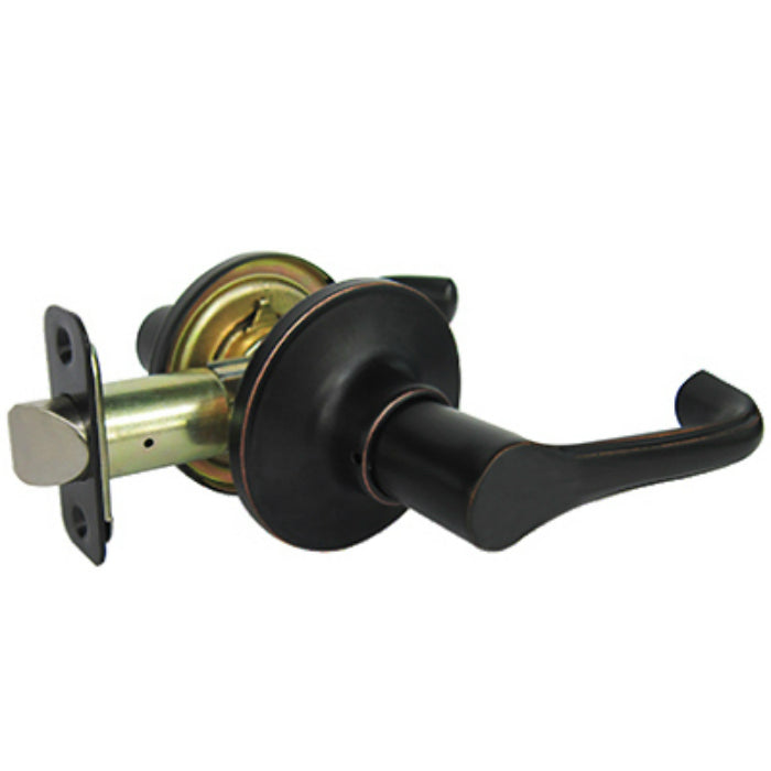 Taiwan Fu Hsing LYPX703B Reversible Milano Passage Lever Lockset, Aged Bronze