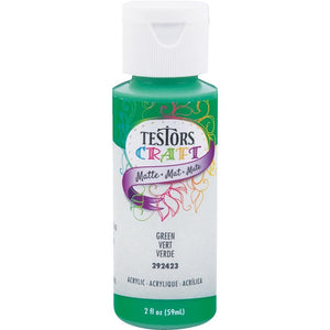 Testors® 292423A Matte Acrylic Craft Paint, Green, 2 Oz