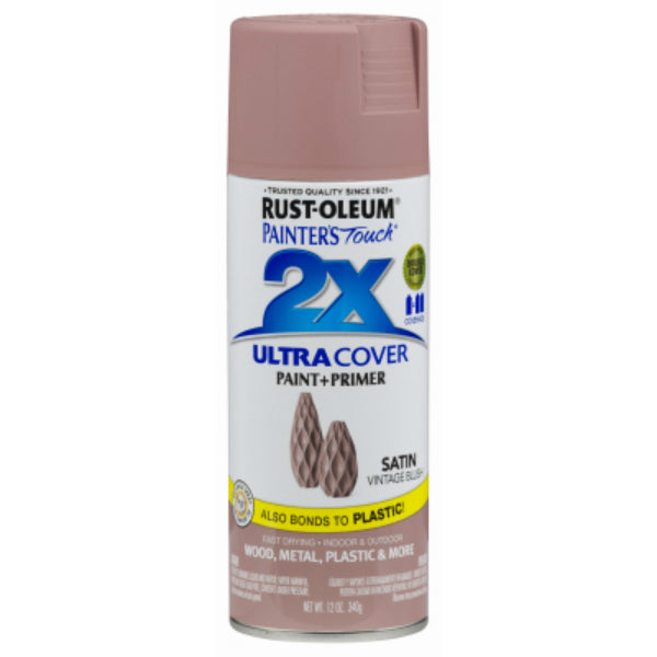 Rust-Oleum® 299887 Painter's Touch® 2X Ultra Cover Satin Spray, Vintage Blush, 12 Oz