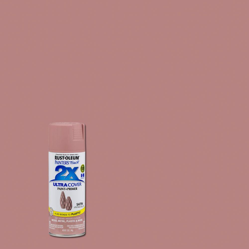 Rust-Oleum® 299887 Painter's Touch® 2X Ultra Cover Satin Spray, Vintage Blush, 12 Oz