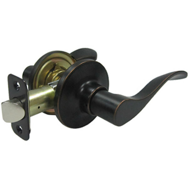 Taiwan Fu Hsing LB6X703B Reversible Bergamo Wave Lever Passage Lockset, Aged Bronze