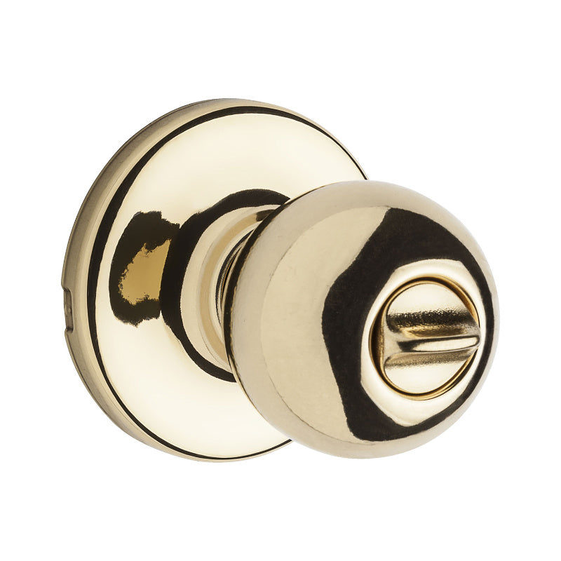 Kwikset® 93001-873 Security Polo Privacy/Bed/Bath Lockset, Polished Brass
