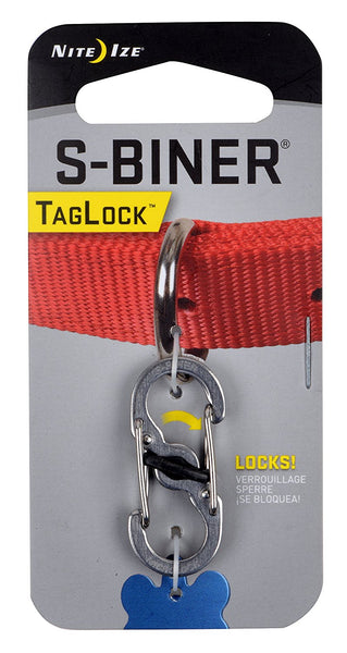 Nite Ize® PLSBM-11-R3 S-Biner® TagLock™ Double-Gated Carabiner, Stainless