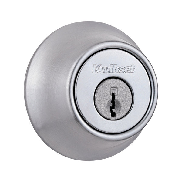 Kwikset® 96600-667 Mobile Home Single Cylinder Deadbolt, Satin Chrome