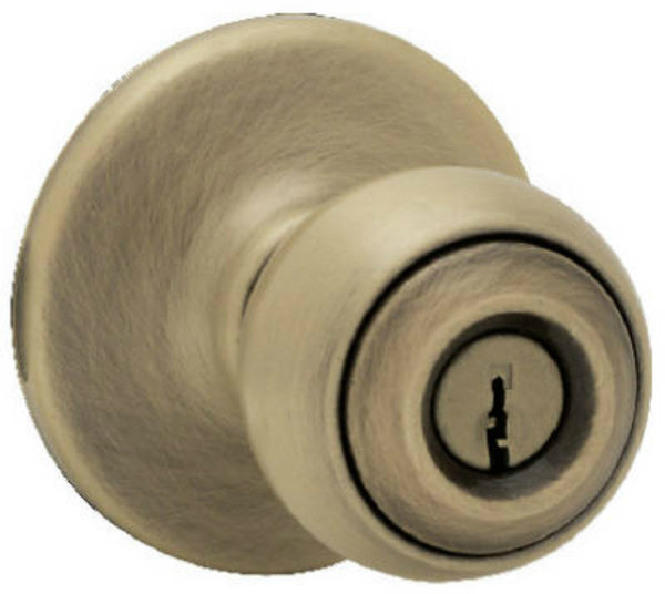 Kwikset® 94002-830 Security Polo Entry Lockset, Antique Brass