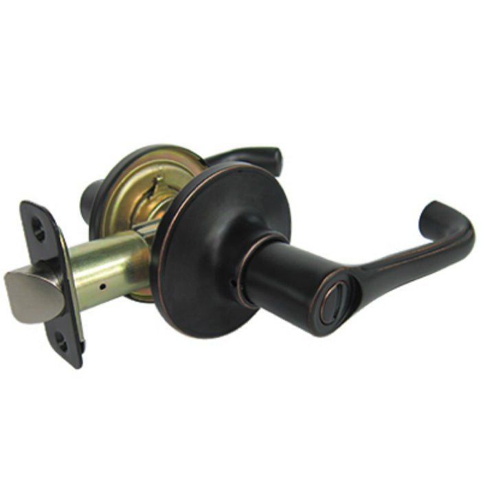 Taiwan Fu Hsing LYPX701B Reversible Milano Privacy Lever Lockset, Aged Bronze