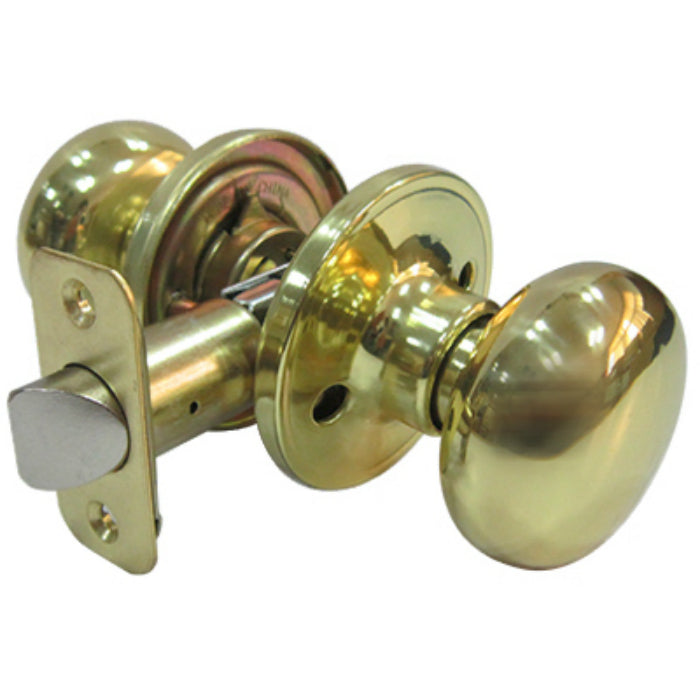 Taiwan Fu Hsing TF730B Mushroom Passage Knob Set, Polished Brass