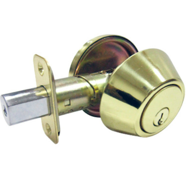 Taiwan Fu Hsing DL71-KA3Z Single Cylinder Deadbolt w/ 5 Pin Cylinder, Polished Brass
