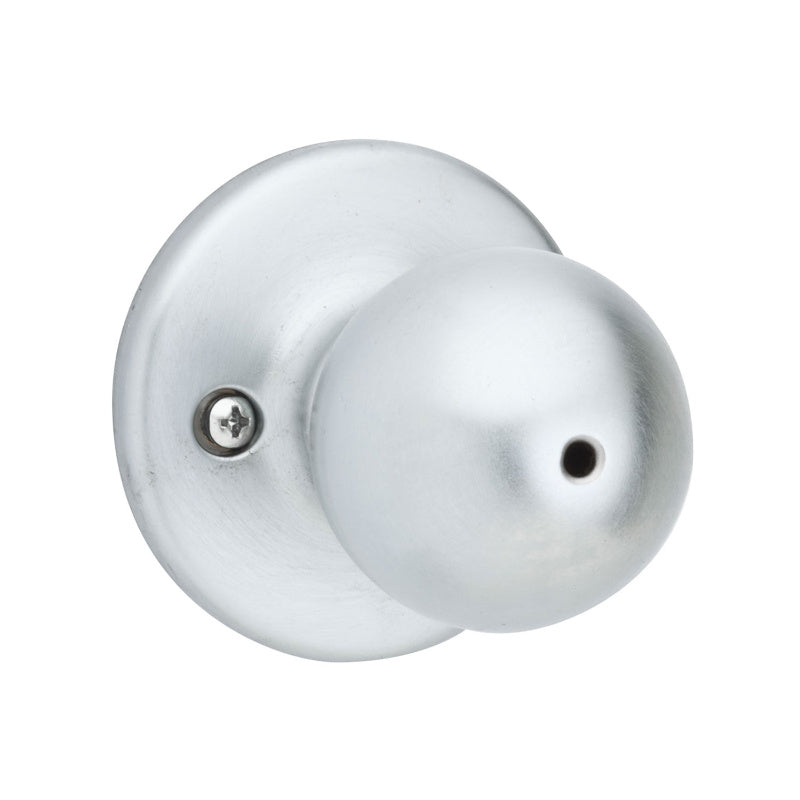 Kwikset® 93001-874 Security Polo Privacy/Bed/Bath Lockset, Satin Chrome