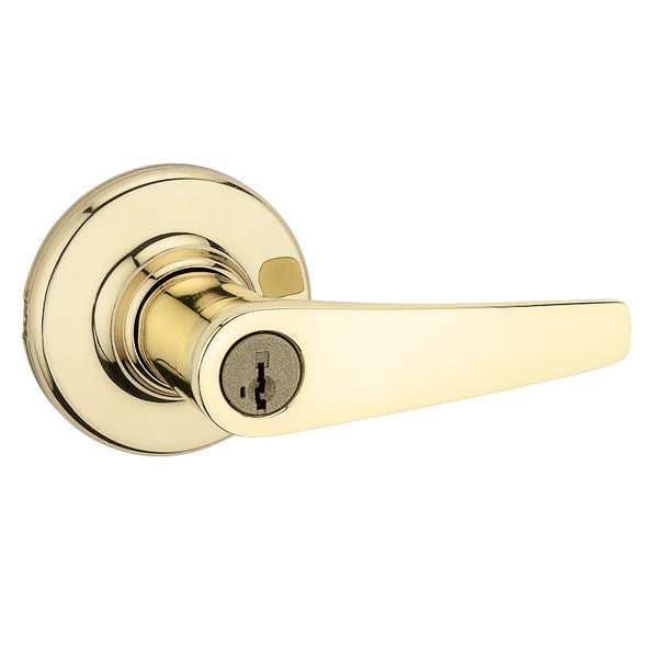 Kwikset® 94050-545 Security Delta Keyed Entry Lever, Polished Brass