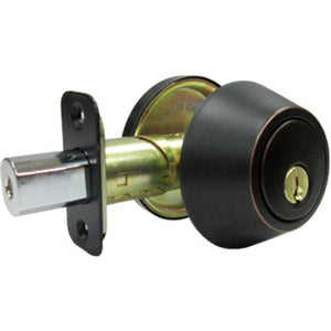 Taiwan Fu Hsing DLX71-KA3Z Single Cylinder Deadbolt w/ 5 Pin Key Cylinder, Aged Bronze