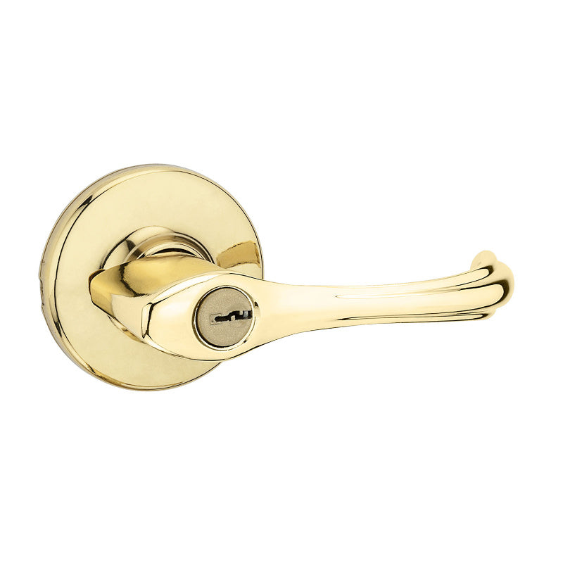 Kwikset® 94050-547 Security Dorian Keyed Entry Lever, Polished Brass –  Toolbox Supply