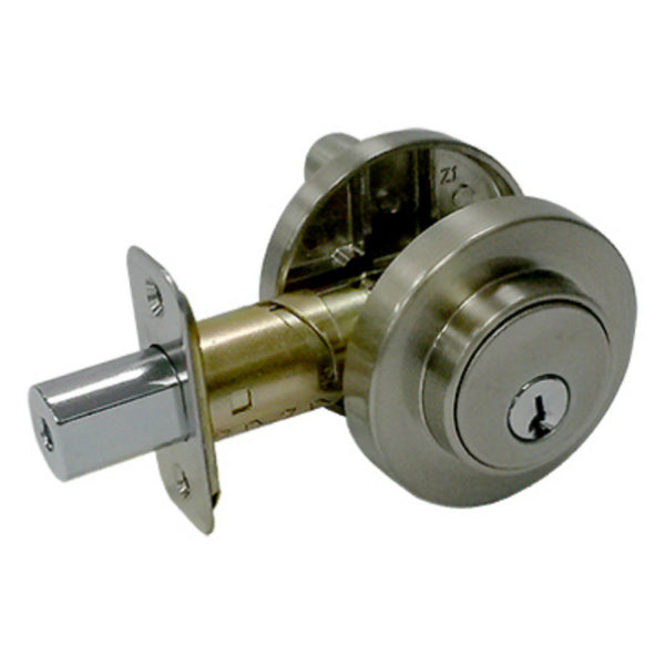 Taiwan Fu Hsing DA1X21-KA2 Low Profile Single Cylinder Deadbolt, Satin Nickel