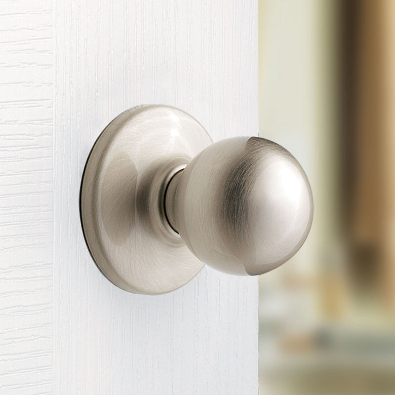 Kwikset® 92001-518 Security Polo Passage Knob Lockset, Satin Nickel