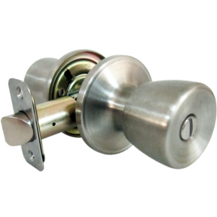 Taiwan Fu Hsing TS610B Medium Tulip Style Knob Privacy Lockset, Stainless Steel