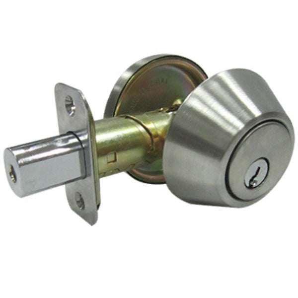 Taiwan Fu Hsing DL61-KA3Z Single Cylinder Deadbolt w/ 5 Pin Cylinder, Stainless Steel