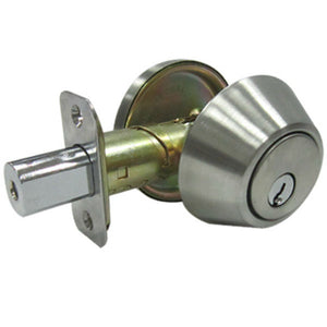 Taiwan Fu Hsing DL61-KA3Z Single Cylinder Deadbolt w/ 5 Pin Cylinder, Stainless Steel
