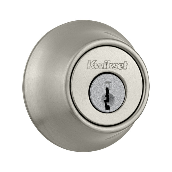 Kwikset 96600-669 Security Single Cylinder Deadbolt, Satin Nickel