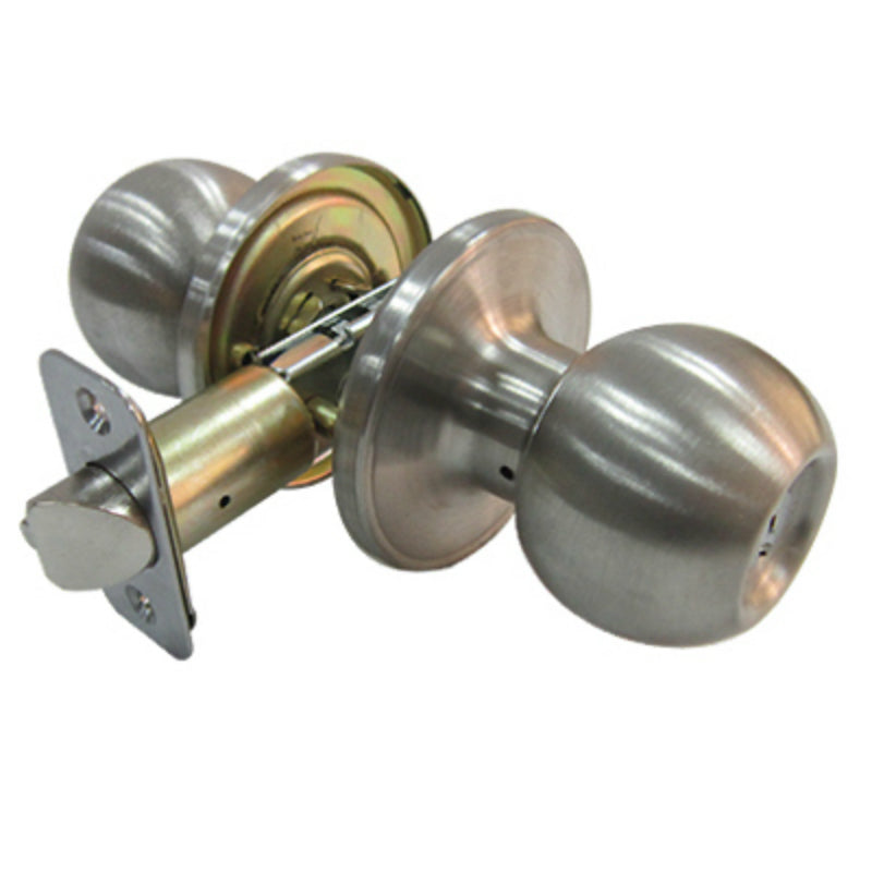 Taiwan Fu Hsing T3610B Ball Knob Style Privacy Lockset for Bed & Bath, Stainless Steel