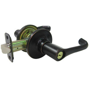 Taiwan Fu Hsing LYPX700B-KA2 Reversible Milano Entry Lever Lockset, Aged Bronze
