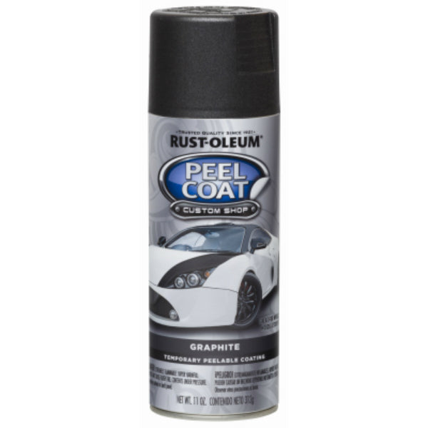 Rust-Oleum® 283786 Peel Coat® Custom Shop Spray Paint, Graphite, 11 Oz