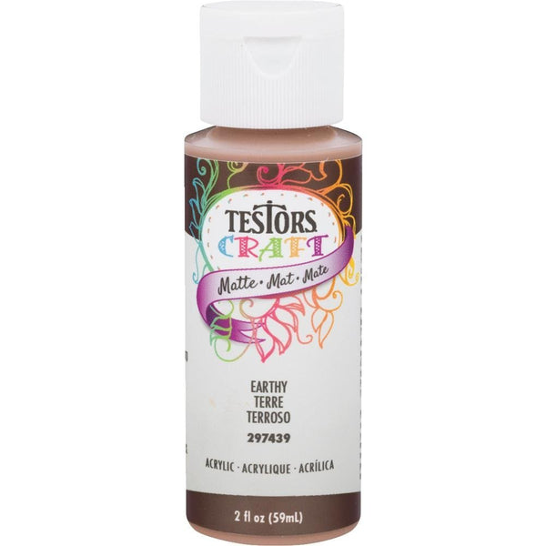 Testors® 297439 Matte Acrylic Craft Paint, Earthy, 2 Oz