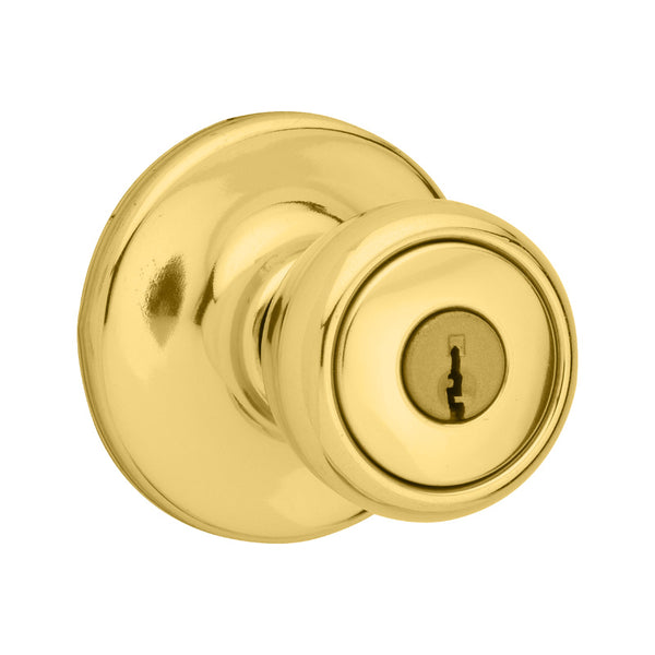 Kwikset® 94002-825 Mobile Home Entry Lockset, Polished Brass
