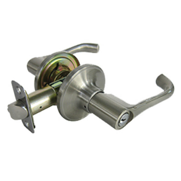 Taiwan Fu Hsing LYPX200B-KA2 Milano Entry Lever Lockset, Satin Nickel