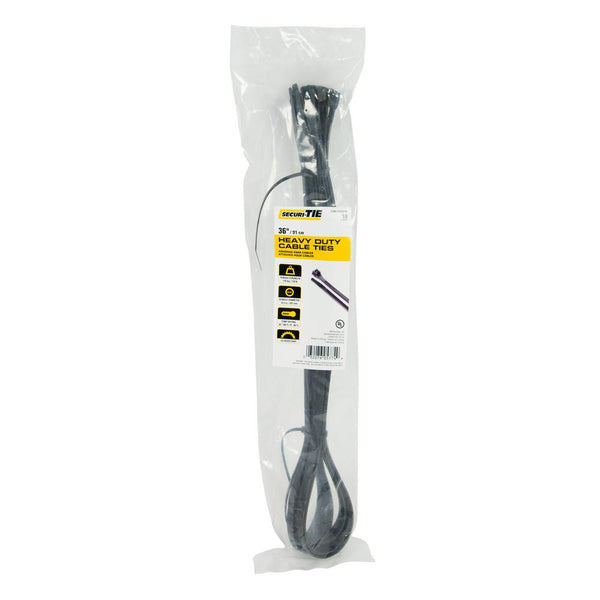Gardner Bender® CT36-17510UVB Extra Heavy Duty Cable Tie, UV Black, 36", 10-Pack