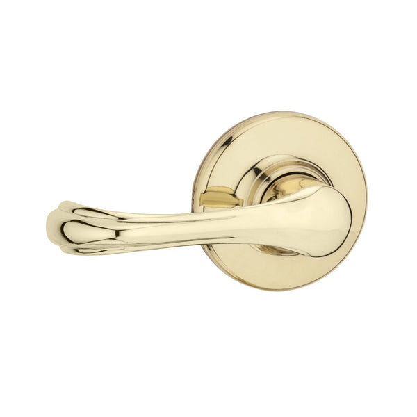 Kwikset® 92001-523 Security Dorian Passage/Hall/Closet Lever, Polished Brass