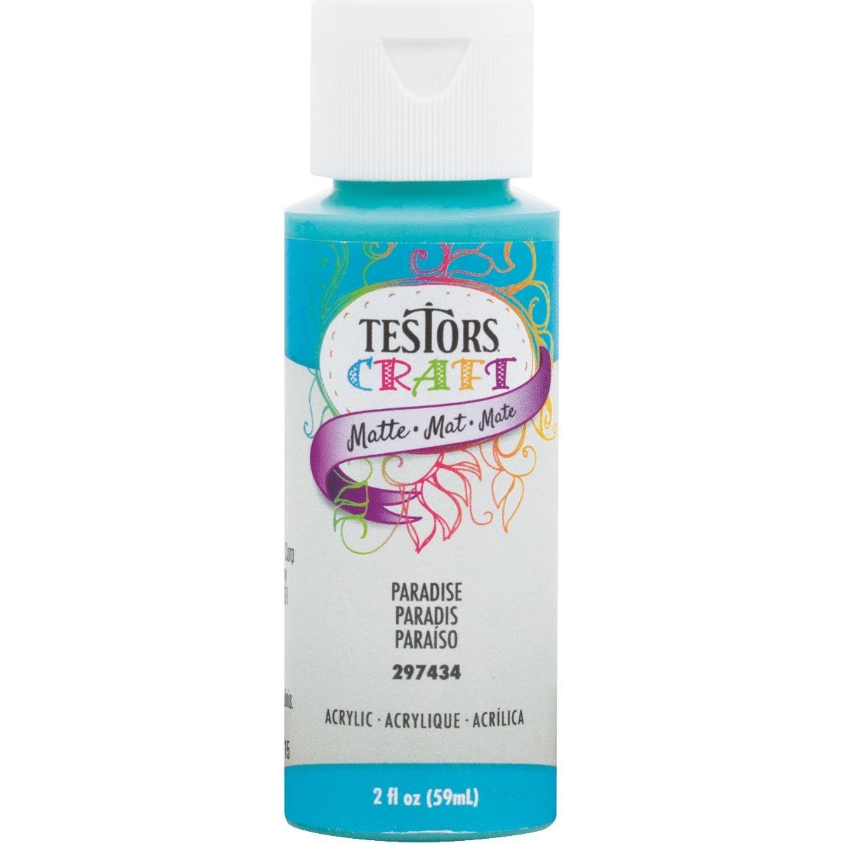 Testors® 297434 Matte Acrylic Craft Paint, Paradise, 2 Oz