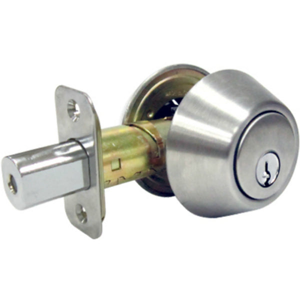Taiwan Fu Hsing DL62-KA3Z Double Cylinder Deadbolt w/ 5 Pin Cylinder, Stainless Steel