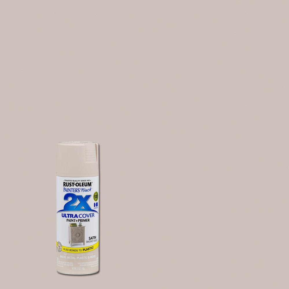 Rust-Oleum® 299883 Painter's Touch® 2X Ultra Cover Satin Spray, Smokey Beige, 12 Oz