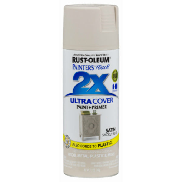 Rust-Oleum® 299883 Painter's Touch® 2X Ultra Cover Satin Spray, Smokey Beige, 12 Oz