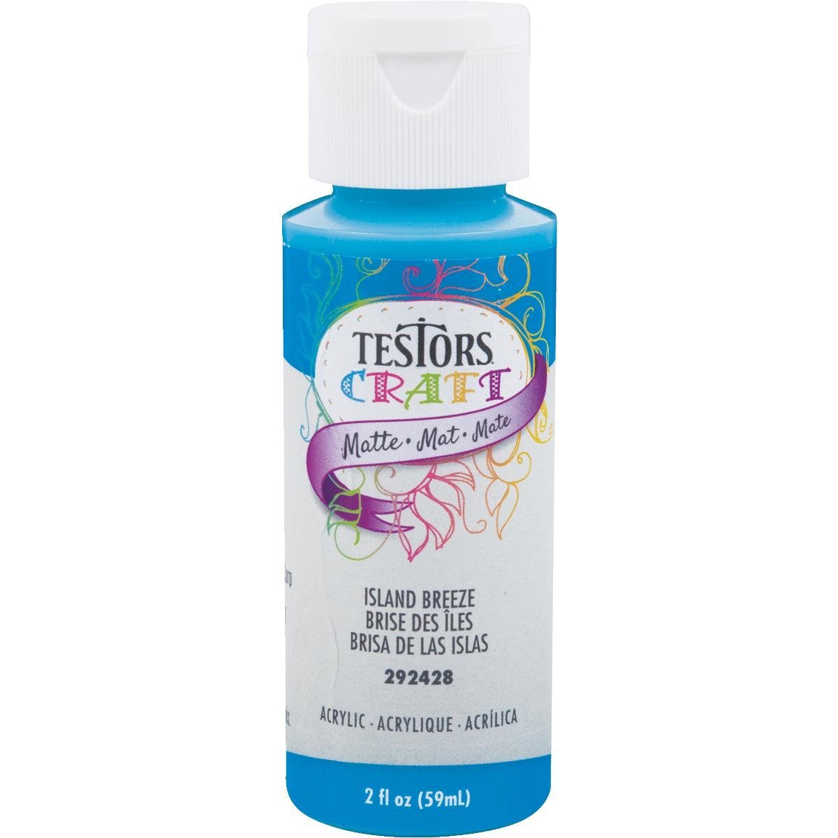 Testors® 292428A Matte Acrylic Craft Paint, Island Breeze, 2 Oz