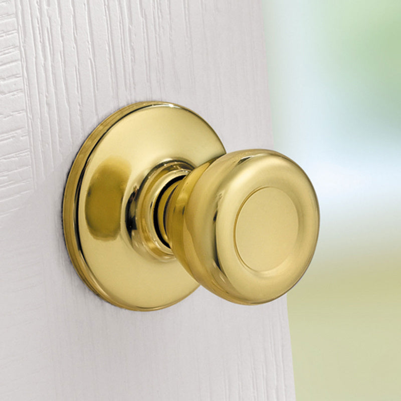 Kwikset® 92001-513 Security Tylo Passage/Hall/Closet Knob, Polished Brass